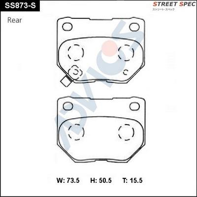 Advics SS873-S - Kit de plaquettes de frein, frein à disque cwaw.fr