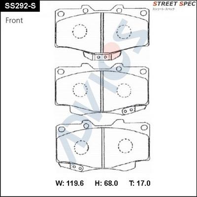 Advics SS292-S - Kit de plaquettes de frein, frein à disque cwaw.fr