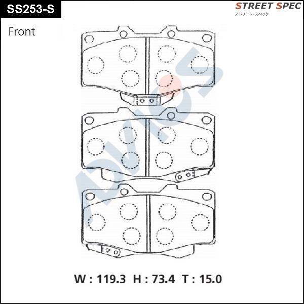 Advics SS253-S - Kit de plaquettes de frein, frein à disque cwaw.fr