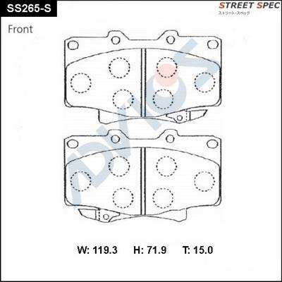 Advics SS265-S - Kit de plaquettes de frein, frein à disque cwaw.fr