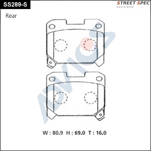 Advics SS289-S - Kit de plaquettes de frein, frein à disque cwaw.fr