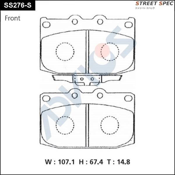 Advics SS276-S - Kit de plaquettes de frein, frein à disque cwaw.fr