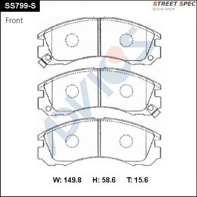 Advics SS799-S - Kit de plaquettes de frein, frein à disque cwaw.fr