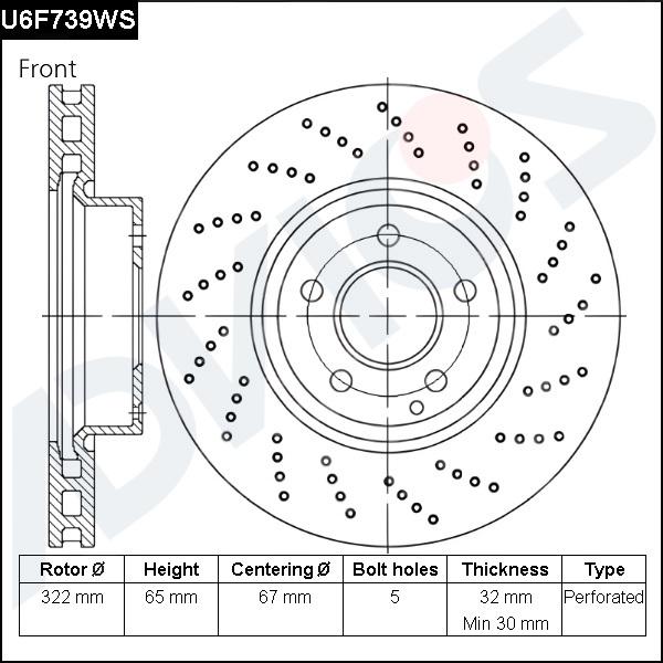 Advics U6F739WS - Disque de frein cwaw.fr