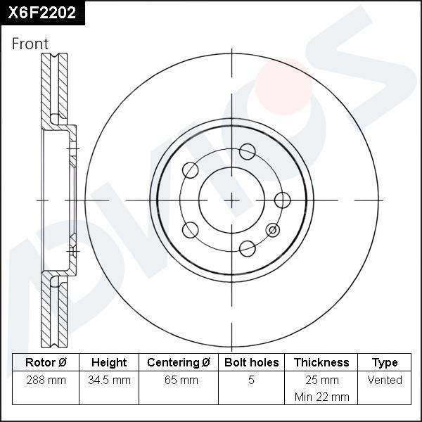 Advics X6F2202 - Disque de frein cwaw.fr