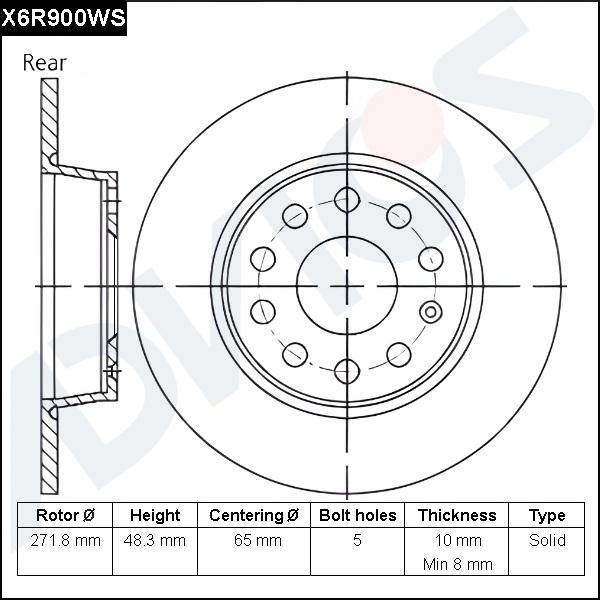 Advics X6R900WS - Disque de frein cwaw.fr