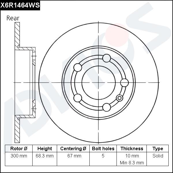 Advics X6R1464WS - Disque de frein cwaw.fr