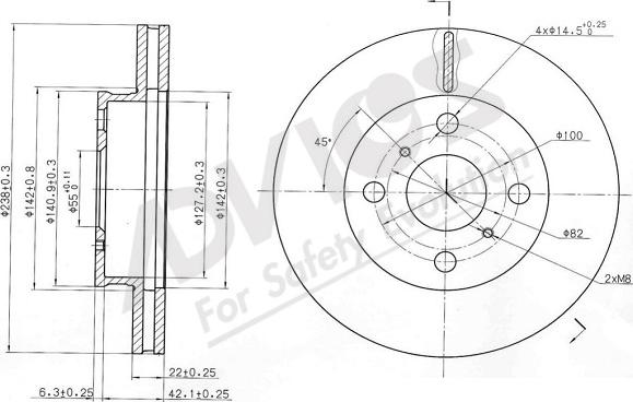 ADVICS-SEA A6F450 - Disque de frein cwaw.fr