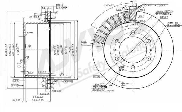 ADVICS-SEA A6R180 - Disque de frein cwaw.fr