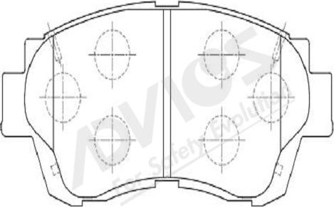 ADVICS-SEA A1N041Y - Kit de plaquettes de frein, frein à disque cwaw.fr