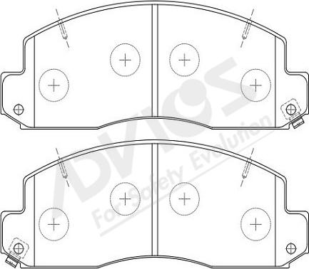 ADVICS-SEA A1N060Y - Kit de plaquettes de frein, frein à disque cwaw.fr