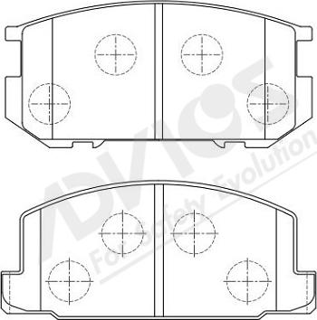 ADVICS-SEA A1N074Y - Kit de plaquettes de frein, frein à disque cwaw.fr