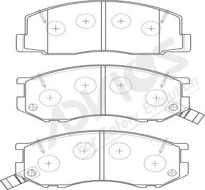 ADVICS-SEA A1N078Y - Kit de plaquettes de frein, frein à disque cwaw.fr