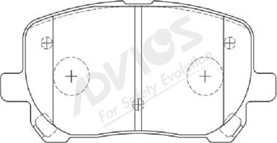 ADVICS-SEA A1N105Y - Kit de plaquettes de frein, frein à disque cwaw.fr