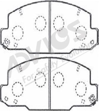 ADVICS-SEA A1N100 - Kit de plaquettes de frein, frein à disque cwaw.fr