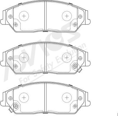 ADVICS-SEA A1N188Y - Kit de plaquettes de frein, frein à disque cwaw.fr