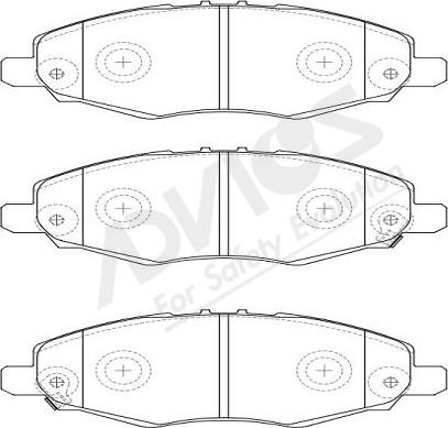 ADVICS-SEA A1N138Y - Kit de plaquettes de frein, frein à disque cwaw.fr