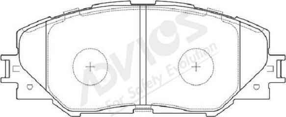 ADVICS-SEA A1N129Y - Kit de plaquettes de frein, frein à disque cwaw.fr