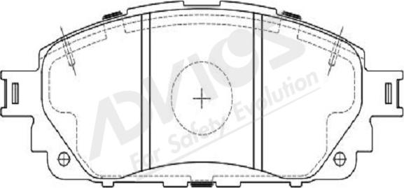 ADVICS-SEA A1N248Y - Kit de plaquettes de frein, frein à disque cwaw.fr