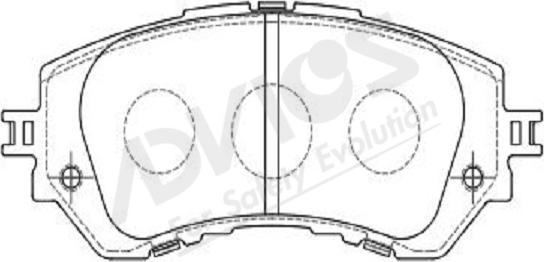 ADVICS-SEA A1N254Y - Kit de plaquettes de frein, frein à disque cwaw.fr