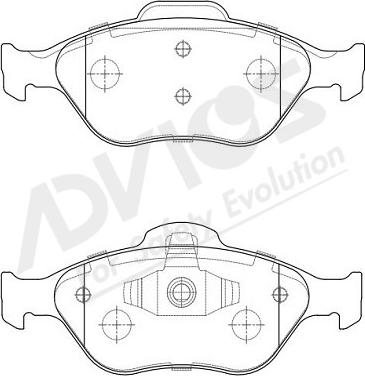 ADVICS-SEA A1N262Y - Kit de plaquettes de frein, frein à disque cwaw.fr