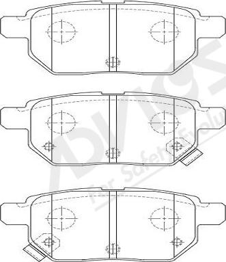 ADVICS-SEA A2N232Y - Kit de plaquettes de frein, frein à disque cwaw.fr