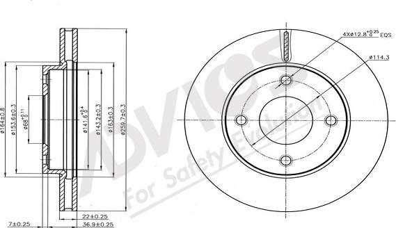 ADVICS-SEA B6F495 - Disque de frein cwaw.fr