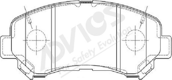 ADVICS-SEA B1N094Y - Kit de plaquettes de frein, frein à disque cwaw.fr