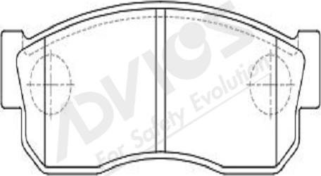 ADVICS-SEA B1N009Y - Kit de plaquettes de frein, frein à disque cwaw.fr