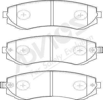 ADVICS-SEA B1N018Y - Kit de plaquettes de frein, frein à disque cwaw.fr