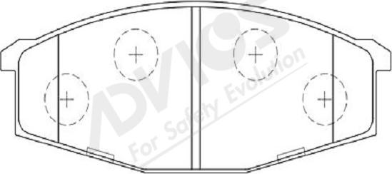 ADVICS-SEA B1N013Y - Kit de plaquettes de frein, frein à disque cwaw.fr