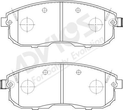 ADVICS-SEA B1N039Y - Kit de plaquettes de frein, frein à disque cwaw.fr