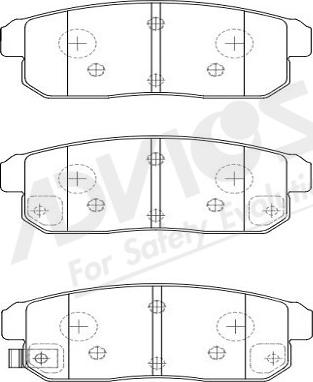 ADVICS-SEA B2N040Y - Kit de plaquettes de frein, frein à disque cwaw.fr