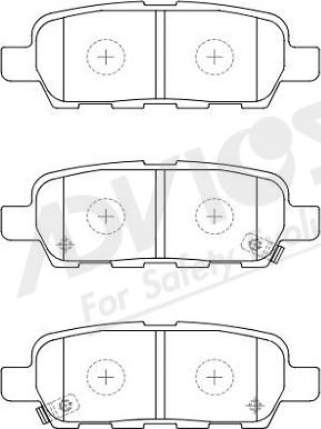 ADVICS-SEA B2N255Y - Kit de plaquettes de frein, frein à disque cwaw.fr