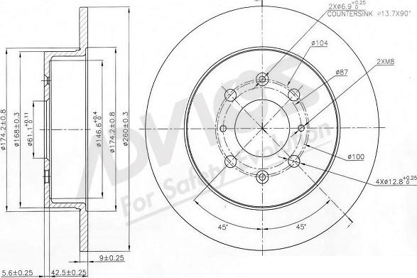 ADVICS-SEA C6R245 - Disque de frein cwaw.fr