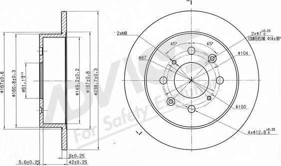 ADVICS-SEA C6R250 - Disque de frein cwaw.fr