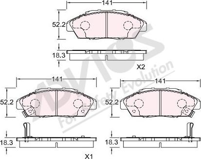 ADVICS-SEA C1N126 - Kit de plaquettes de frein, frein à disque cwaw.fr