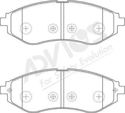 ADVICS-SEA D1N091Y - Kit de plaquettes de frein, frein à disque cwaw.fr