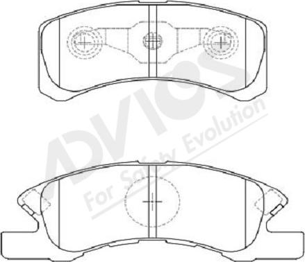 ADVICS-SEA D1N046Y - Kit de plaquettes de frein, frein à disque cwaw.fr