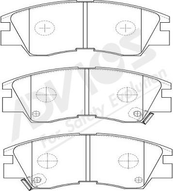 ADVICS-SEA D1N033Y - Kit de plaquettes de frein, frein à disque cwaw.fr