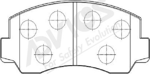 ADVICS-SEA D1N027Y - Kit de plaquettes de frein, frein à disque cwaw.fr