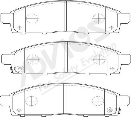 ADVICS-SEA D1N074Y - Kit de plaquettes de frein, frein à disque cwaw.fr