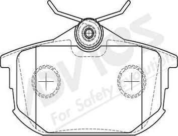 ADVICS-SEA D2N095Y - Kit de plaquettes de frein, frein à disque cwaw.fr