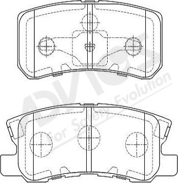 ADVICS-SEA D2N096Y - Kit de plaquettes de frein, frein à disque cwaw.fr