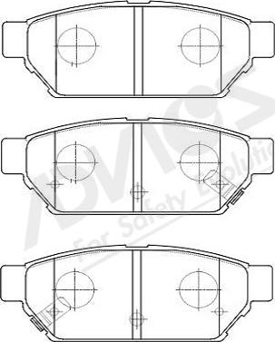 ADVICS-SEA D2N040Y - Kit de plaquettes de frein, frein à disque cwaw.fr