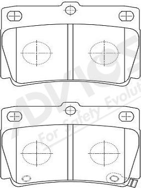 ADVICS-SEA D2N022Y - Kit de plaquettes de frein, frein à disque cwaw.fr