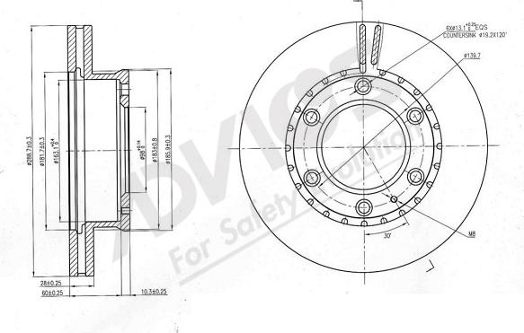 ADVICS-SEA E6F284 - Disque de frein cwaw.fr