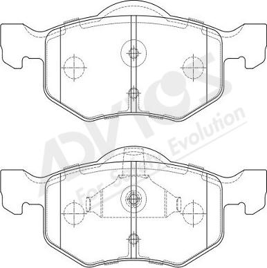 ADVICS-SEA E1N066Y - Kit de plaquettes de frein, frein à disque cwaw.fr