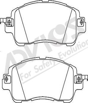 ADVICS-SEA E1N110 - Kit de plaquettes de frein, frein à disque cwaw.fr