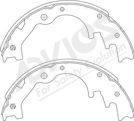 ADVICS-SEA E8N012Y - Jeu de mâchoires de frein cwaw.fr